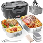 Geveniss Electric Lunch Box 80W Fast Heating Food Warmer 1.5L, Car & Home. Fixed Price $52.99.