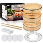 Sp Dynamics Steamer Basket Set Chinese Cuisine 10-INCH 2 Tiers Vegetable Stea.... Fixed Price $60.13.