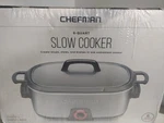 Chefman Qt. Slow Cooker 6-QUART, Stove Top & Oven-safe Insert New. Fixed Price $39.00.