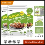 Versatile Disposable Cooking Bags - 30PC Slow Cooker Liners For Easy Meal Prep. Fixed Price $26.09.