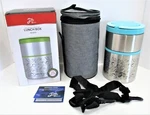 Thermal Lunch Box Stackable Stainless Steel Vacuum Insulated Lille Home Nib. Fixed Price $10.95.
