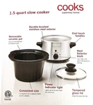 Cooks By Jcp Home Slow Cooker 1.5 Qt. Stainless Steel Nib. Fixed Price $19.99.