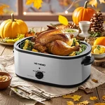 26 Quart Electric Roaster Oven With Visible & Self-basting Lid Large Turkey R.... Fixed Price $110.00.