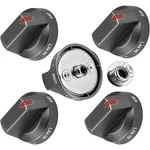 5PACK DG64-00473B Black Stainless Steel Burner Control Dial Knobs For Samsung. Fixed Price $32.68.