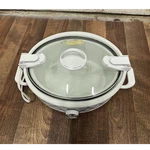 Crock-pot SCCPCCM250-BT White Slow Cooker Stoneware Lid Bowl Keep Warm Function. Fixed Price $20.00.