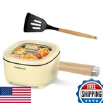 Audecook 2L Electric Hot Pot Ceramic Non-stick Frying Pan, Portable. Fixed Price $71.94.