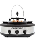 Chefman Triple Slow Cooker & Buffet Server New. Fixed Price $39.00.