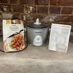 Panasonic Rice Cooker & Veggie Steamer 3 Cup SR-G06FG, Complete W/manual Recipes. Fixed Price $32.00.