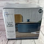 Mainstays 6 Quart Oval Slow Cooker Corsair Blue Glass Lid Crock Pot New. Fixed Price $29.99.
