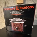 Uncanny Brands Dungeons & Dragons 2-QUART Slow Cooker Black Red 3 Settings. Fixed Price $35.00.