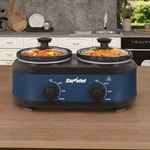 Sunvivipro Double Slow COOKER,2 Removable Pots Small Mini Crock Buffet Server.... Fixed Price $169.22.