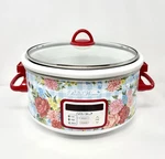 The Pioneer Woman Sweet Rose Floral 6-QUART Stainless Steel Digital Slow Cooker. Fixed Price $109.99.