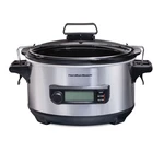 Hamilton Beach Programmable 6 Quart Slow Cooker, Temp Probe, Silver New. Fixed Price $87.37.