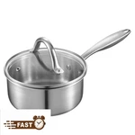 Kffkff 1.5QT Saucepan W/glass Lid, Nonstick, Oven/induction/dishwasher Safe. Fixed Price $24.49.