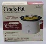 Rival Crock Pot Stoneware Slow Cooker 1/2 Quart Model 5025 Wg Original Box. Fixed Price $29.95.