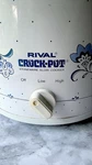 Vintage 90S Rival Blue Floral Crock Pot Stoneware Slow Cooker 3.5 Qt W/ Lid 3150. Fixed Price $29.50.