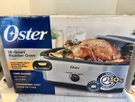 Oster Qt Roaster Oven CKSTRS18 Lid & Rack 3 Bin Buffet Server 1450W Silver. Fixed Price $88.50.