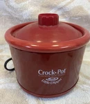 Rival Little Dipper Crock Pot Model : 32041 35W With Lid Stoneware Slow Cooker. Fixed Price $10.12.