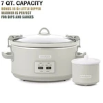 Crockpot Designer Series 7-QT. Slow Cooker + 16-OZ Little Dipper Warmer Open Box. Fixed Price $69.99.