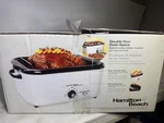 Vtg Hamilton Beach Quart Roaster Oven Model 32182 White & Black Original Box. Fixed Price $55.00.