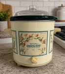 Rival Crock Pot Flowering Herbs Slow Cooker Server Model 3150 W/plastic Lid. Fixed Price $24.99.