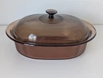 Corning Ware Vision Amber 4QT V-34-B Ribbed Roaster Dutch Oven With Lid Usa. Fixed Price $39.95.
