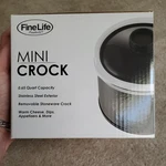 Fine Life Mini 0.65 Quart Black Crock Pot W/ Removable White Stoneware. Fixed Price $12.00.