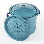Cinsa Enamel On Steel 15-QUART Tamale/vegetable/seafood Steamer Pot With Lid .... Fixed Price $49.99.