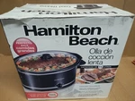 Hamilton Beach SC38 Slow Cooker, Extra-large Capacity, Qt. Model 33185 Exc Con. Fixed Price $49.99.