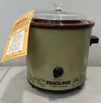 Rival Crock Pot Model 3100/2 Green 3.5 Quart Glass Lid Slow Cooker Nwt Nos. Fixed Price $119.99.