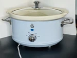 Vtg Slow Cooker Swan 3.7 Qt. Blue Retro Style Tested And Working. Fixed Price $25.00.