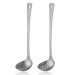 Titanium Ladle Set, Reusable Metal Hot Pot With Slotted Spoon, Fish Sca.... Fixed Price $41.42.