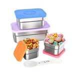 Dacool 4 Pack Kids Stainless Steel Snack Containers With Lids Spork... Fast Ship. Fixed Price $23.39.