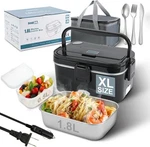 Sohida Heated Lunch Box 1.8L Electric Food Warmer 12V/24V/110V (black). Fixed Price $38.69.
