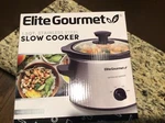 Elite Gourmet MST250XS 1.5 Quart Slow Cooker Silver Stainless Steel Finish Nib. Fixed Price $18.90.