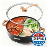 Funpot Electric Twin Compartment Hot Divider Diamond Grid Embossed Base. Fixed Price $79.18.