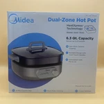 Midea Dual-zone Hot Pot 6.3 Qt Electric Cooker Nonstick Ceramic New Read!. Fixed Price $60.00.
