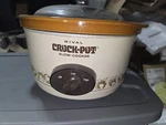 Rival Vintage Crock-pot Slow Cooker Beige Brown Stoneware Manual 3 Settings. Fixed Price $19.24.