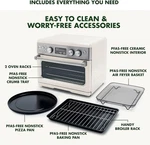 Greenpan 13-IN-1 Elite Countertop Convection Oven, Air Fryer, Pizza Tray Cream. Fixed Price $250.00.
