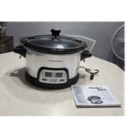 Hamilton Beach Flex Programmable Slow Cooker Silver/black W/ Lid Pot Base. Fixed Price $35.00.