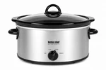 Better Chef 4 Qt Slow Cooker Stainless Steel Removable Stoneware Crock. Fixed Price $37.99.