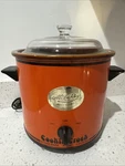 Vintage Orange Slow Cooker "cookin Crock" S-1200 Mike Roy Preferred Stoneware. Fixed Price $44.99.