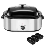 Uimoso Electric Roaster Oven 24QT With 3-COMPARTMENT Buffet Server. Fixed Price $82.99.