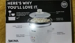New Aroma Rice Multicooker Food Steamer ARC914D White. Fixed Price $17.00.