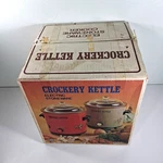 Nos 70'S Avocado Green Crockery Kettle Stoneware Slow Cooker Pot Japan. Fixed Price $60.00.