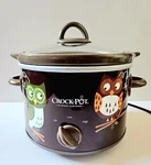 Vintage Dark Brown Crock Pot Slow Cooker 2.5 Quart With Lid # SCR250-OWL. Fixed Price $56.00.