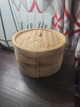 Three Piece Woven Bamboo Steamer Dim Sum Dumpling Asian. Fixed Price $19.99.