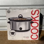 Cooks 6-QUART Slow Cooker-stainless Steel Exterior. Fixed Price $44.80.