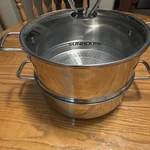 Sunhouse Stainless Steel 2-TIER Steamer Pot Set With Glass Lid. Fixed Price $46.57.