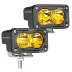 2X 3INCH Led Yellow Cube Pods Work Light Bar Spot Flood Driving Fog Offroad Suv. Fixed Price $34.98.
